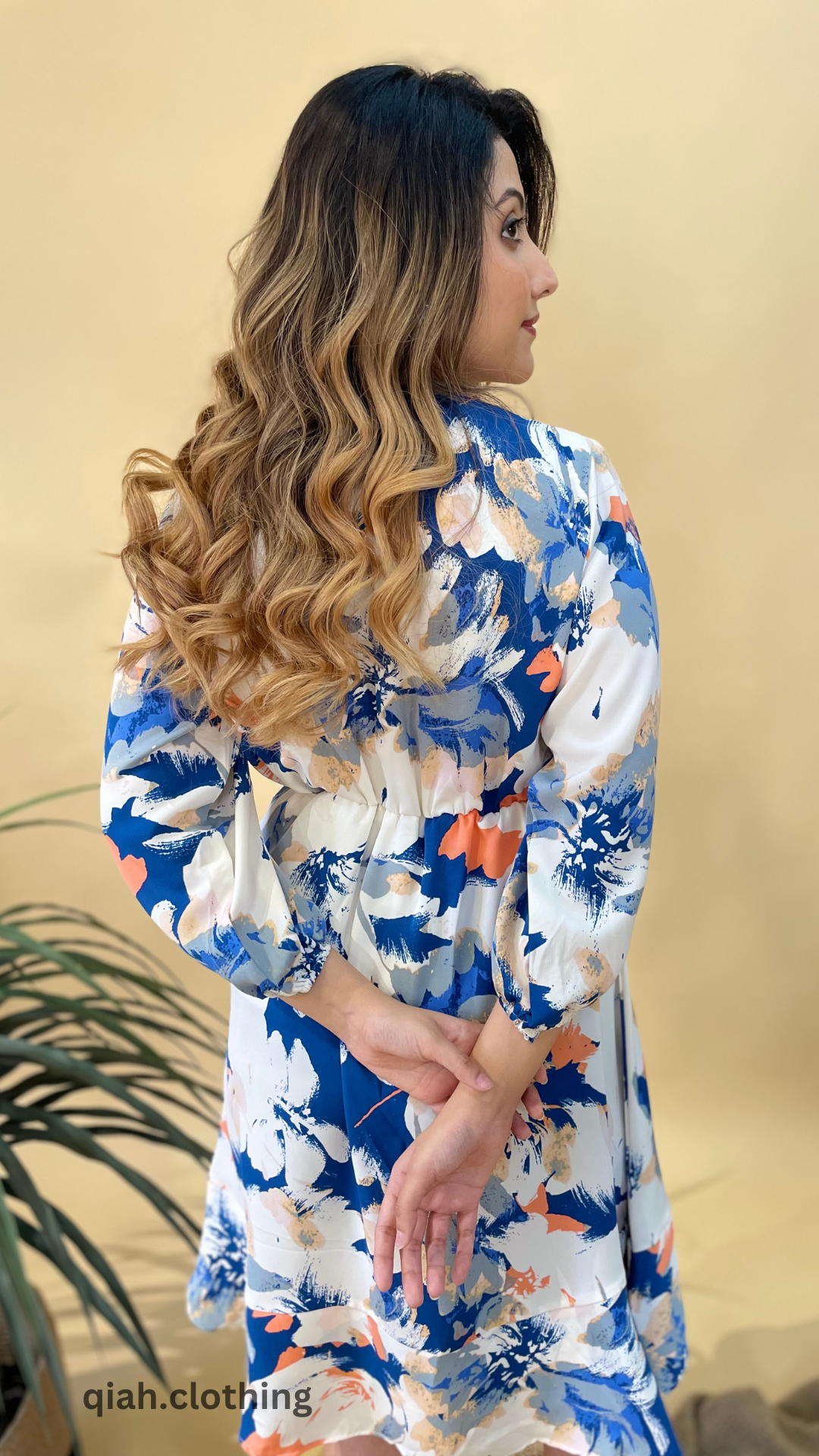 WHITE FLORAL PRINT FRILLED DRESS