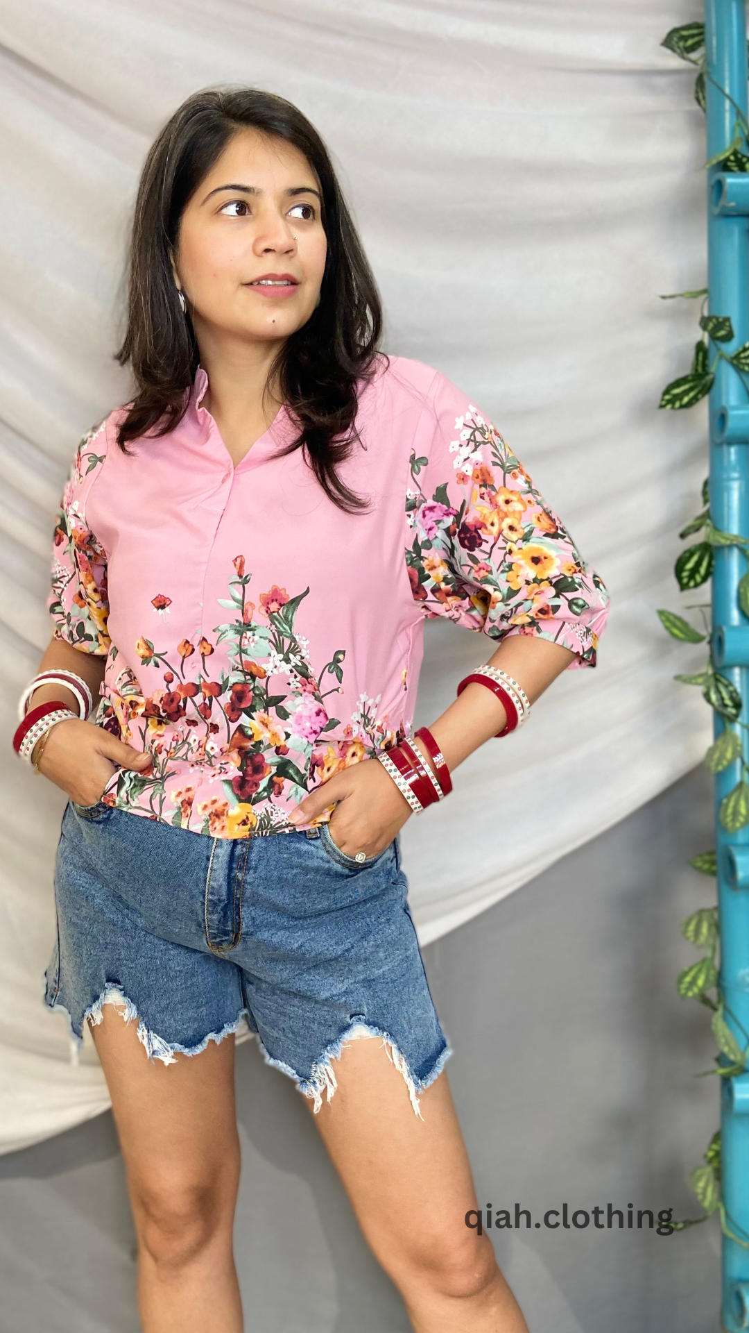 PINK FLORAL PRINT TOP