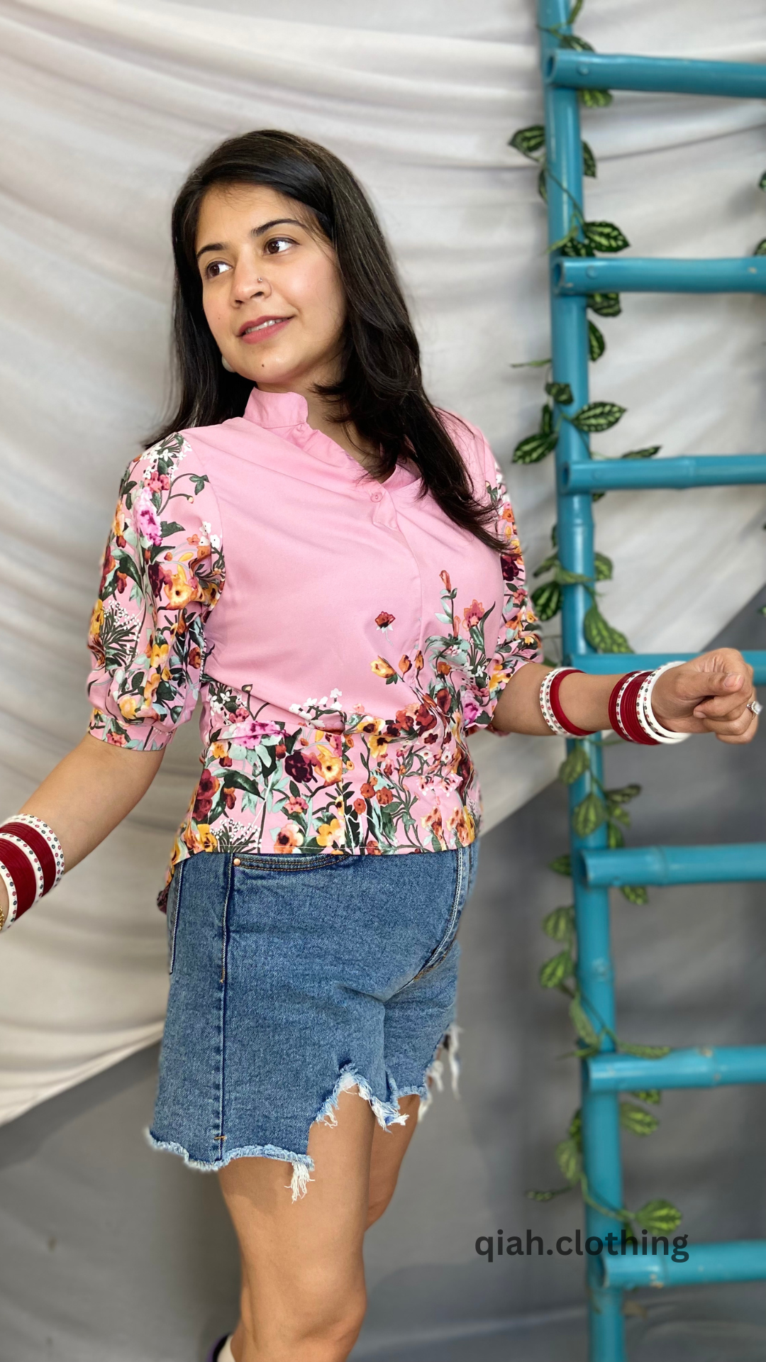 PINK FLORAL PRINT TOP